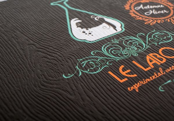 Flyer textura madera